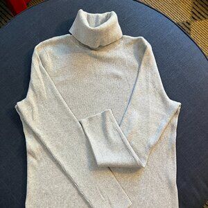 Eddie Bauer Women’s XL Ribbed Knit Turtleneck Sweater Gray // Soft Cozy Classic